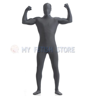 Full Body gray Lycra Spandex Bodysuit Solid Color Zentai suit Halloween Fancy Dress Costume Full Body gray Lycra Spandex Bodysuit Solid Color Zentai suit Halloween Fancy Dress Costume